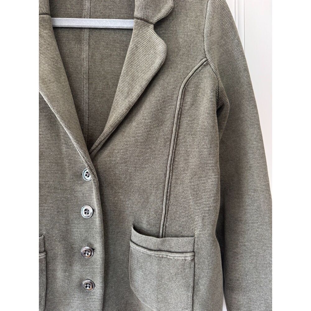 Sundance Horizon Sweater Blazer Soft Olive Green Size M 100% Cotton - Picture 5 of 10